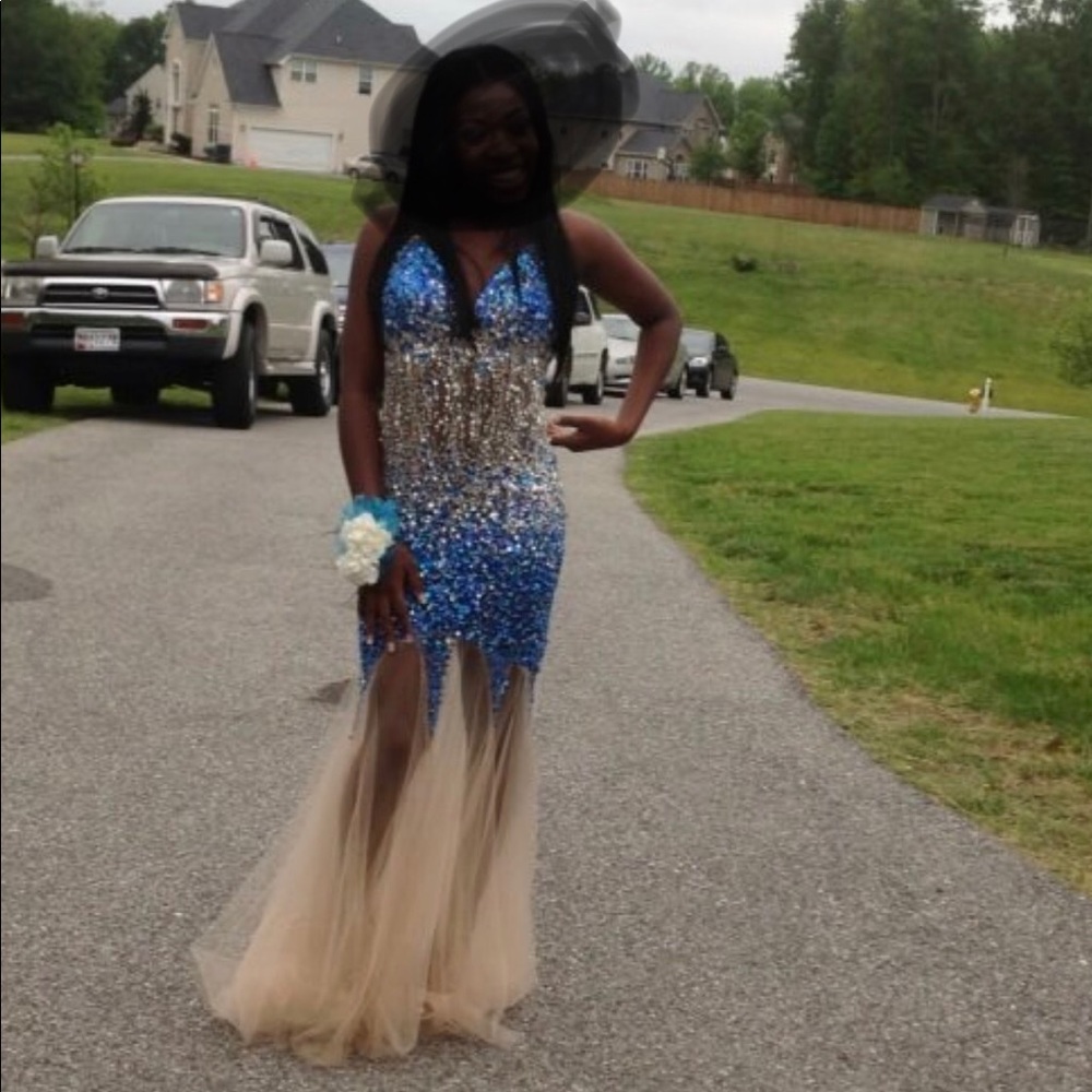 Gem stone long dress